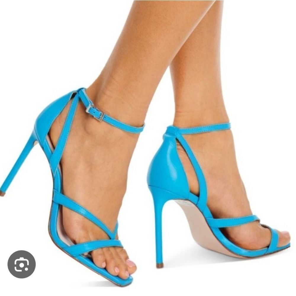 New Aqua Luanda Bright Ocean Strappy High Heel Sandals Size 9